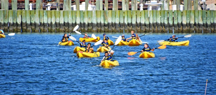 West Side Middle School Children Kayaking